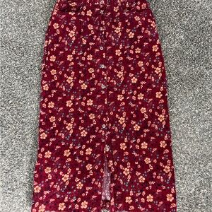 Corduroy buttoned up skirt